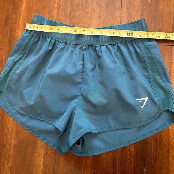 Gymshark Women's Training Loose Fit Shorts Teal Blue Size Medium - Picture 6 of 11